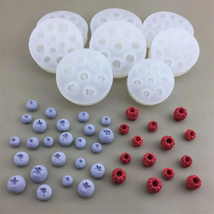 3D Fruit Candle Silicone Mold – Blueberry & Raspberry DIY Chocolate & Baking Craft Mold