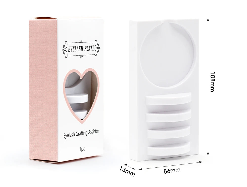 Reusable 2 in 1 Acrylic False Lashes Stand Pad & Glue Holder – Eyelash Grafting Assistor Tool