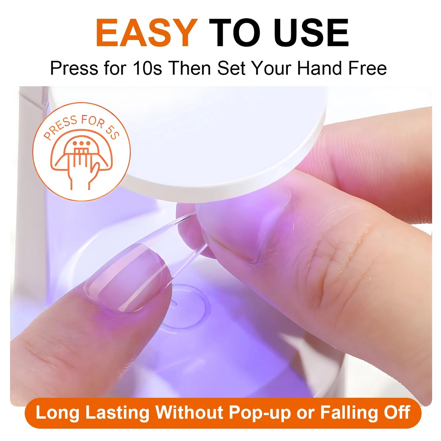 Solid Nail Glue for Press-On Nails – Acrylic Gel Adhesive for Manicure Extensions and Long-Lasting False Nails