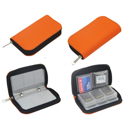 Memory Card Collect Bag: 22 Slot Camera Memory Card Holder Case for CF/SD/Micro SD/SDHC/MS/DS - Gaming SD Card Collection Box