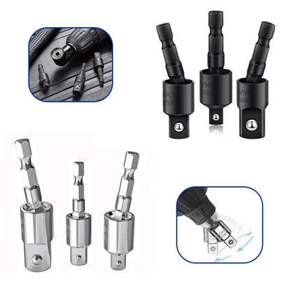 360° Electric Drill Air Screwdriver Sleeve Adapter - Universal Hexagonal Handle to Square Head Rotary Connect Rod Tool