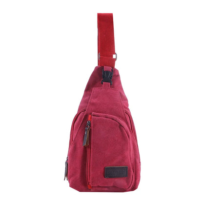 New Men's Vintage Canvas Satchel – Multifunctional Outdoor Small Shoulder Sling Chest Bag