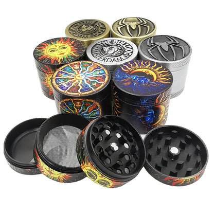 4 Layer Metal Herbal Grinder – Amsterdam Manual Hand Grinders, Spice and Pepper Mill Cutter, Kitchen Accessories, Gift for Men