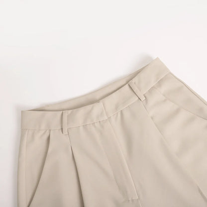 Women's Classic Straight Leg Pants – Versatile Loose Fit, Wide Leg for Office, Tourism, Spring & Summer Casual Wear