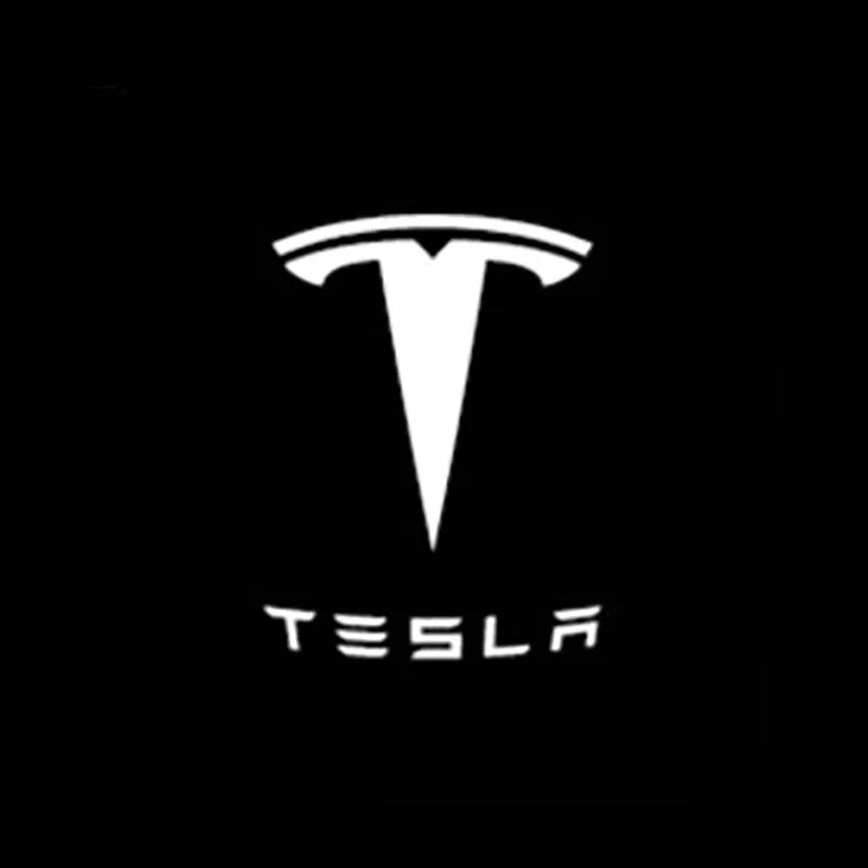 Tesla LED Welcome Light – 2/4PCS Ultra-Bright Puddle Projector Lights for Model Y, 3, S & X
