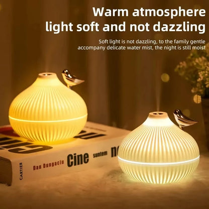 Creative Onion-Shaped Humidifier – Quiet Sleep Night Light, USB Air Humidifier for Desktop, Office & Air-Conditioning Rooms