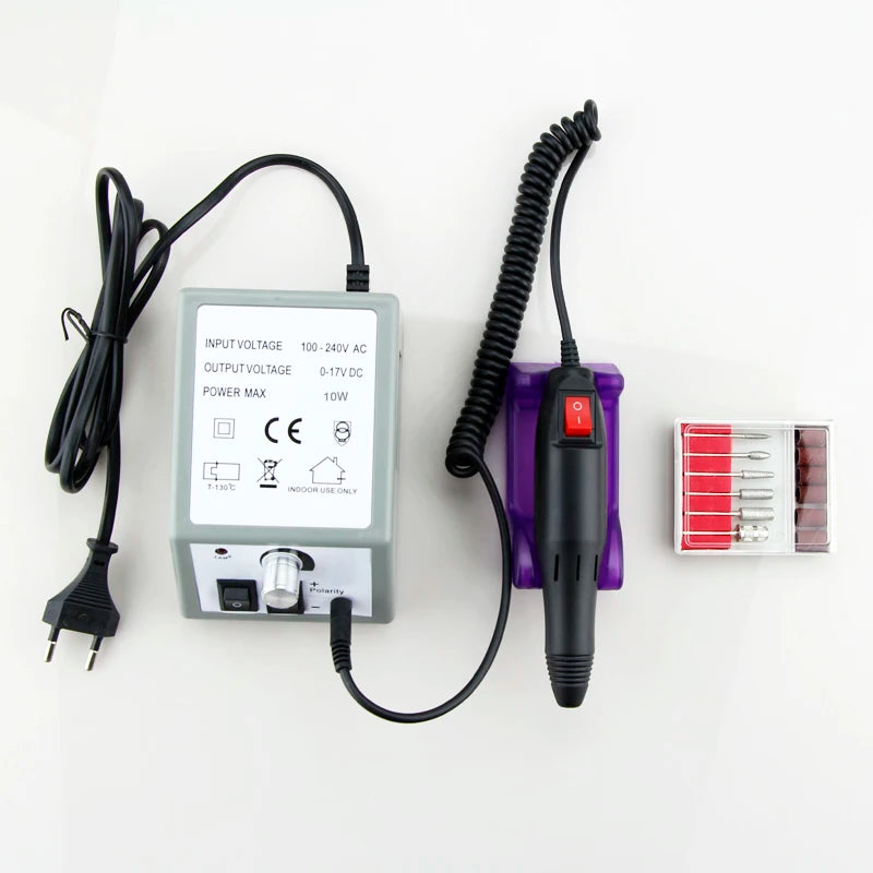 35,000/20,000 RPM Electric Nail Drill Machine – Professional Manicure & Pedicure File with Mill Cutter Sets for Nail Tips