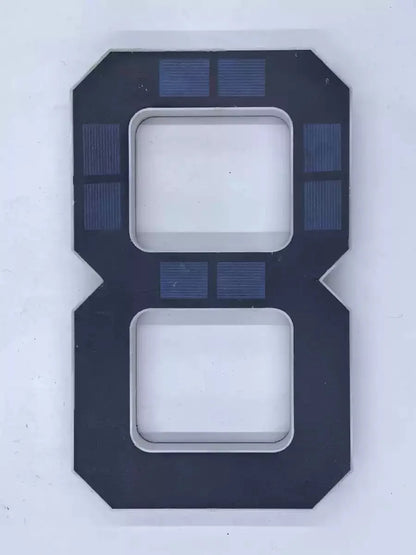 23cm Solar LED Address Sign - Smart Sensing House Number Light, Wireless Outdoor Door & Building Display