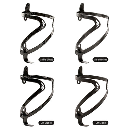 MANA 12g Marble-Pattern Carbon Fiber Bicycle Bottle Cage — Ultra-Light Full Carbon with Aluminum Alloy Screws for Road/MTB/Gravel