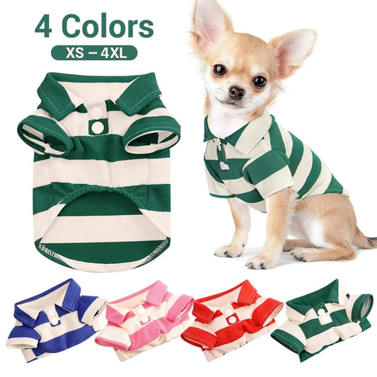 Summer Pet Dog Shirt - Casual T-Shirt Clothing for Small Large Dogs Cats Chihuahua Pug Yorkshire Outfits