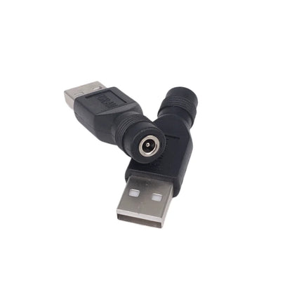 DC Female Jack to USB 2.0 Male Adapter - 5V Power Connector for 3.5×1.35mm, 4.0×1.7mm & 5.5×2.1mm Plugs