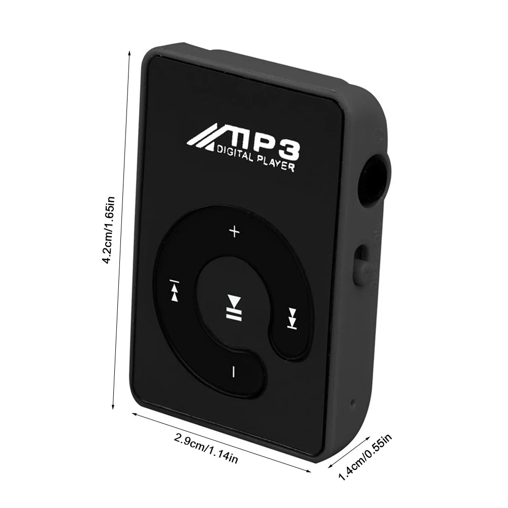 C Key Mini MP3 Player - Portable HiFi USB Music Player with TF Card Support for Sports & Travel