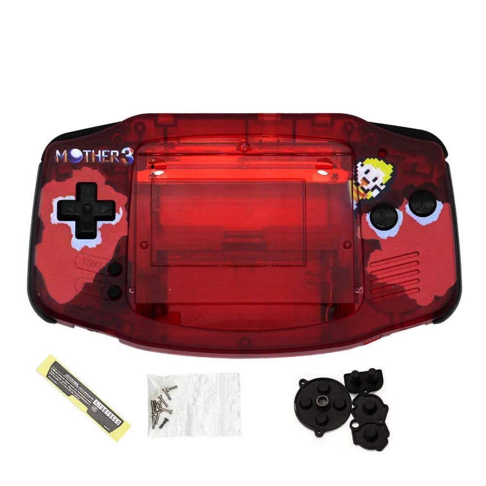 AGB IPS MAX Housing Shell Kit - Replacement Case with Buttons & Rubber Pads for 3.2-Inch GBA IPS MAX LCD