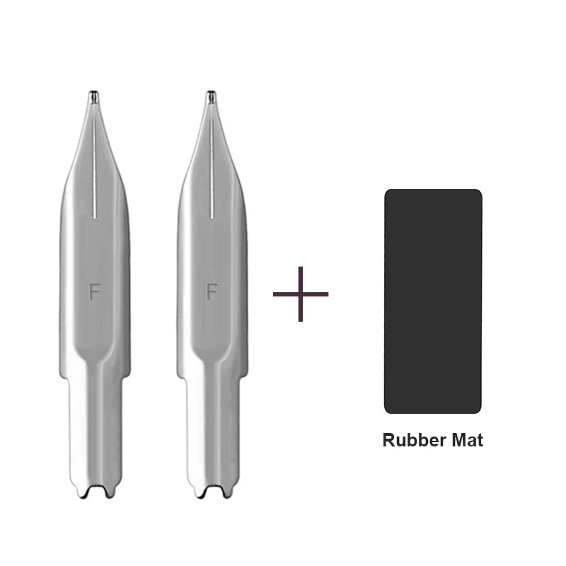Majohn A1/A2/A3 Fountain Pen Replacement Nibs - EF/F Nib with Rubber Mat for Smooth Writing, Ink Pen Accessories