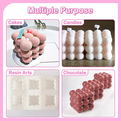 3D Silicone Pastry Mold — French Dessert, Mousse & Cake Baking Pan for Chocolate, Candles, Soap, Fondant, DIY Cake Decoration Tools