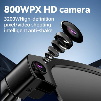 AI Smart Camera Glasses — 8MP with Bluetooth for Calls & Music, Object Recognition, and AI Translation