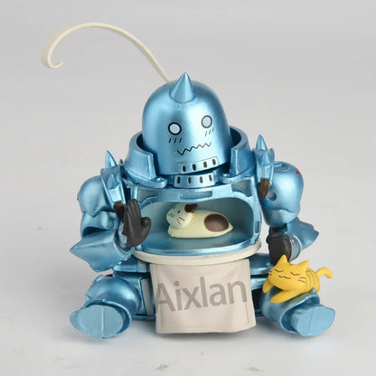 Fullmetal Alchemist Alphonse & Edward Elric Figure – 10cm PVC Anime Collectible Toy Gift for Kids