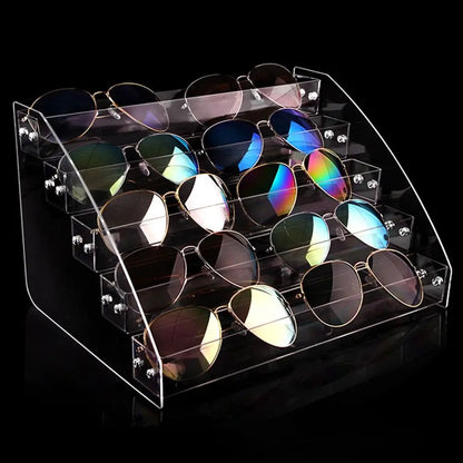 Multi-Layer Acrylic Jewelry & Sunglass Organizer – Nail Polish & Eyeglass Display Stand