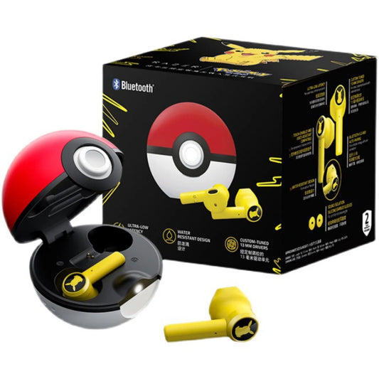 Pokemon Pikachu Wireless Bluetooth 5.0 Earphones - Razer Sport Noise Reduction Headphones with Touch Control Microphone - Universal Gifts for Fans