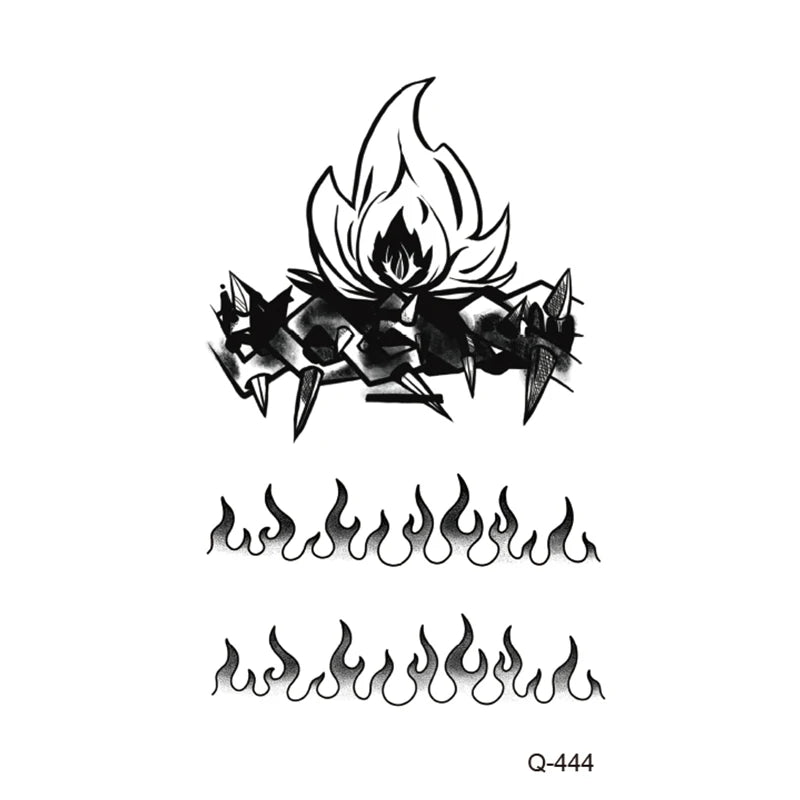Waterproof Temporary Tattoo Stickers - Mini Black Rose, Butterfly, Arrow, Flower, Wings, Maori, and Snake Designs for Wrist and Neck
