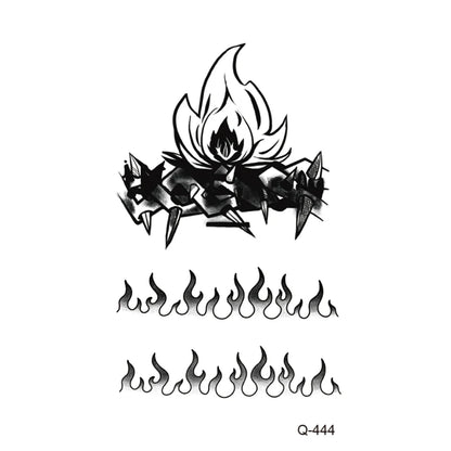 Waterproof Temporary Tattoo Stickers - Mini Black Rose, Butterfly, Arrow, Flower, Wings, Maori, and Snake Designs for Wrist and Neck