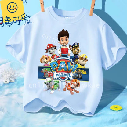 Paw Patrol Kids T-Shirt – Skye Cartoon Short Sleeve Summer Top for Boys & Girls Casual Wear Birthday Gift Clothing