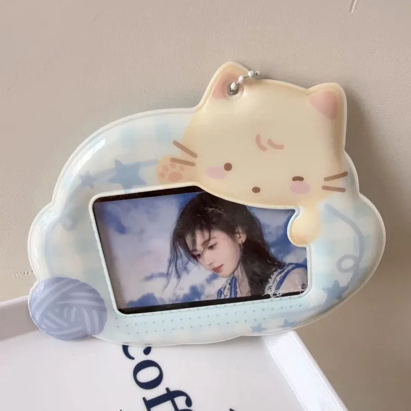 Strawberry K-Pop Photocard Holder Keychain - 3-Inch Idol Fan Bag Decoration Pendant