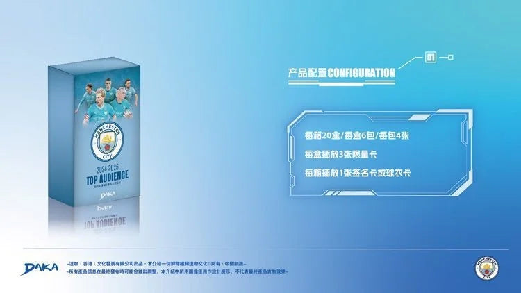 Daka 2024-2025 Football Trading Cards – Manchester City, Juventus, AC Milan, Inter Milan Official Box Gift