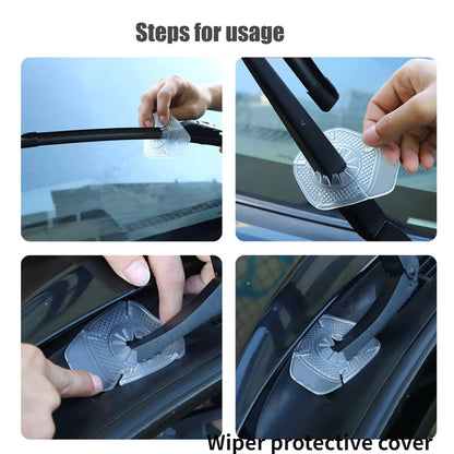 Car Windshield Wiper Hole Protective Cover - Dustproof Bottom Sleeve for Leaves and Debris Prevention