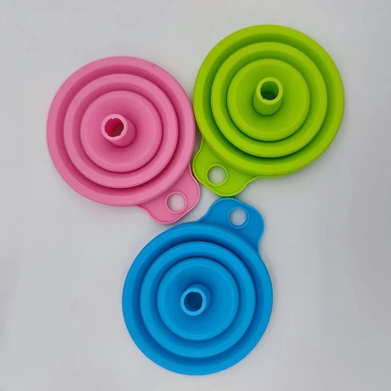 Folding Silicone Engine Funnel - Automotive & Home Use Liquid Funnel for Detergent & Tools