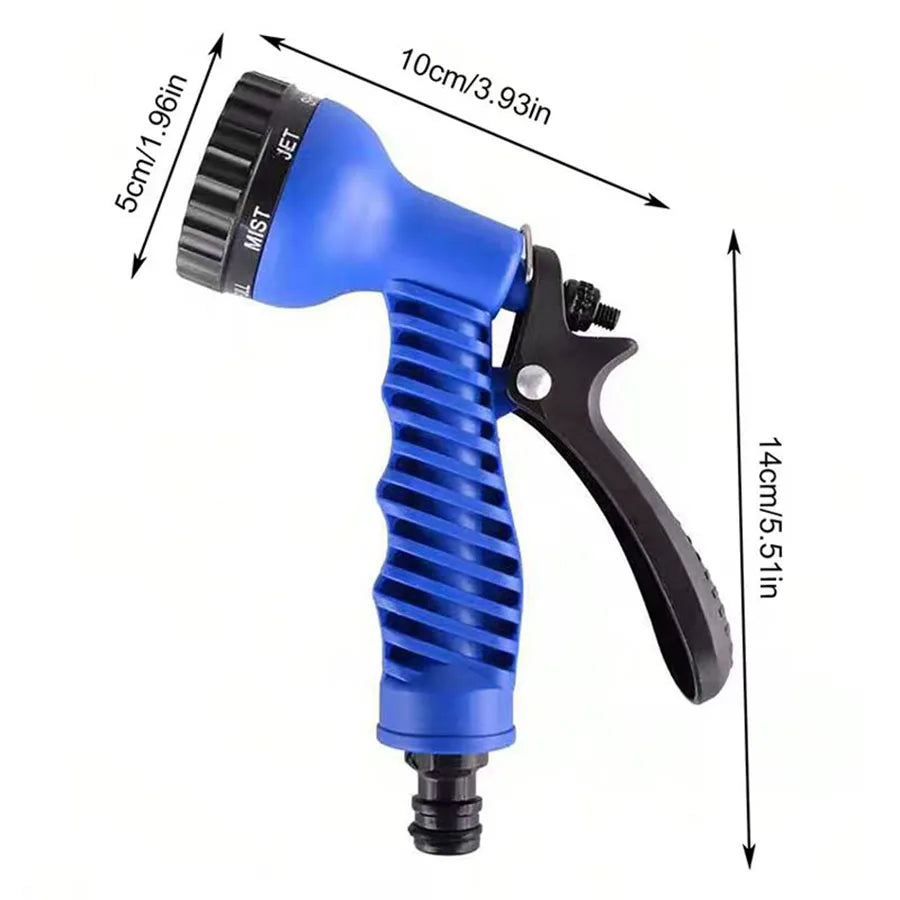 25FT–200FT Expandable Garden Hose – Lightweight Durable Watering Tool with 7-Function Spray Gun
