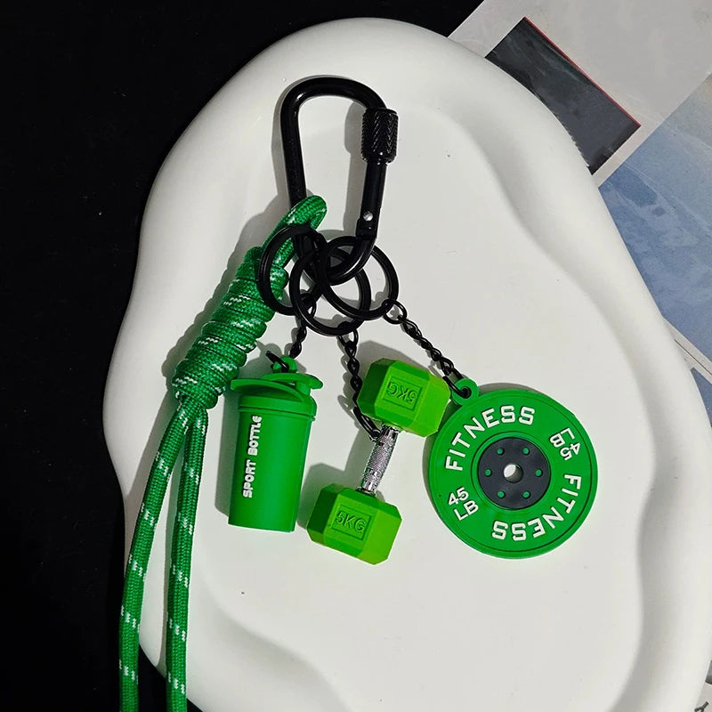 Fitness Keychain - Gym Lover Sports Charm for Workout Bags & Water Bottles