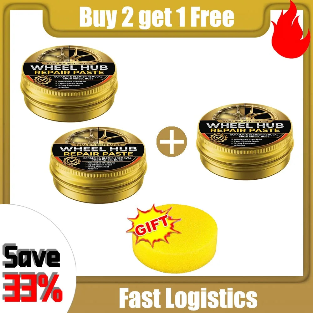 Universal Alloy Wheel Repair Kit - Scratch Remover, Repair Wax & Oxidation Paste Tools