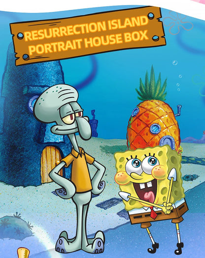 Spongebob Building Blocks Set — Patrick Star, Krusty Krab & Squidward Tentacles Desktop Model Toy for Kids & Gifts