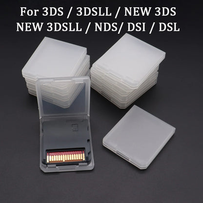 Clear Plastic Game Cartridge Cases - Dustproof Storage Boxes for Nintendo New 3DS, New 3DS LL, NDS & DSi