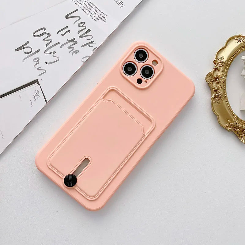 Shockproof Wallet Phone Case for Samsung Galaxy A51/A52/A53/A55 & A71/A72 – Soft Silicone Card Slot Back Cover