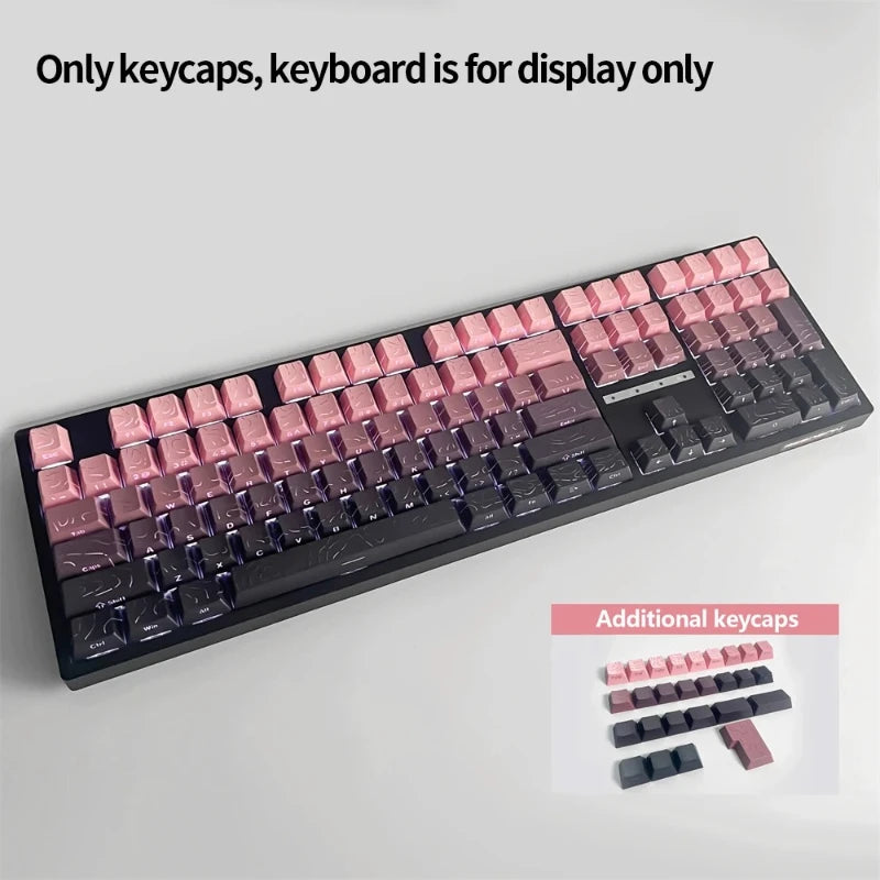 Contour 4.0 Side-Engraved PBT Translucent 97-Key Mechanical Keyboard Keycaps – White Gaming Keycap Set for Magnetic Switch F75 GMK87