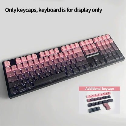 Contour 4.0 Side-Engraved PBT Translucent 97-Key Mechanical Keyboard Keycaps – White Gaming Keycap Set for Magnetic Switch F75 GMK87