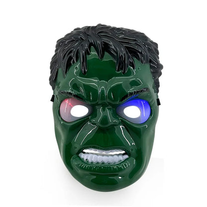 Disney Anime Spider-Man LED Light Mask – Cool Cartoon Iron Man & Captain America Costume Prop for Kids Party Gift