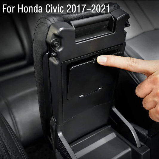 Honda Civic Center Console Storage Box - Hidden Organizer for 2016–2021 Hatchback Si Coupe Type R