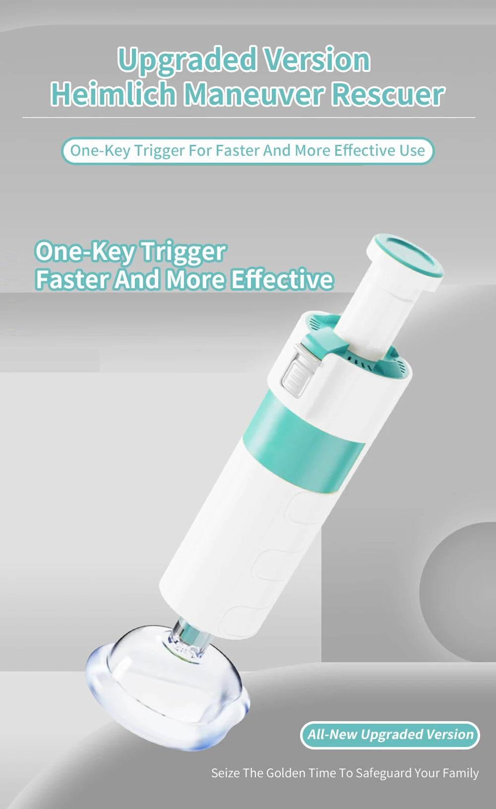First Aid Anti-Choking Rescue Device – Automatic Airway Assist with 3 Mask Sizes for Adults & Kids, Emergency Kit