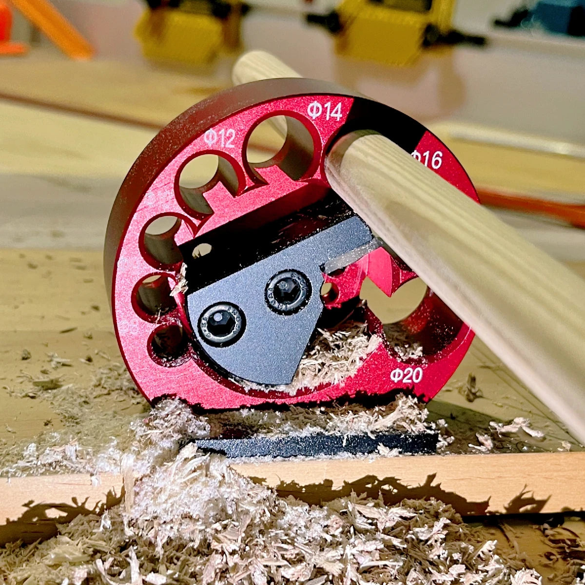 Adjustable Dowel Maker Jig Set with Carbide Blades - Woodworking Electric Drill Milling Auxiliary Tool for 8-Hole Dowel Production