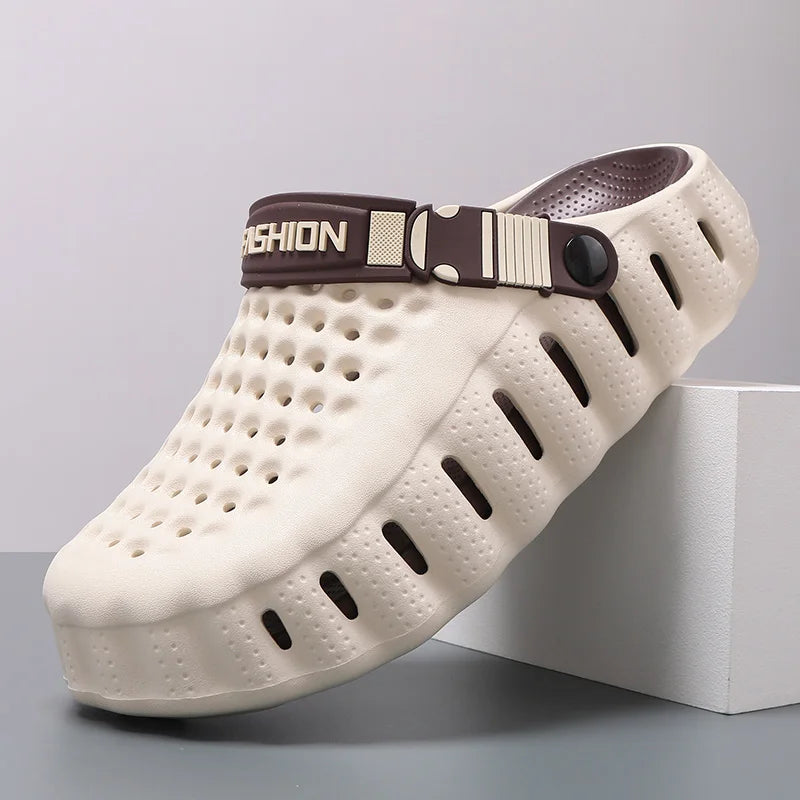 Unisex EVA Hole Sandals - Breathable Lightweight Casual Garden & Beach Shoes with Soft Sole