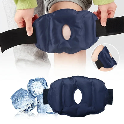 1/2pcs Gel Knee Ice Pack — Dual Temperature Hot & Cold Therapy with Reusable Nylon Strap