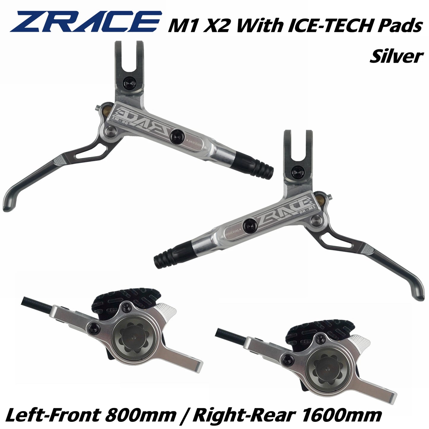 ZRACE M1 X2/X4 Hydraulic Mountain Bike Brake - Full CNC Lightweight Oil Pressure Disc