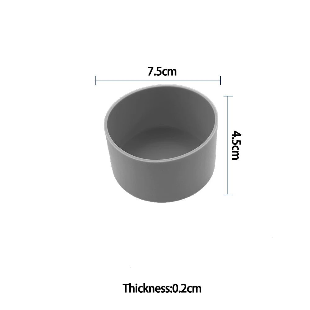 For Better Life , 7.5cm Soft Silicone Cup Bottom Protector Sleeve - Anti-Damage Accessory for Glass Water & Tea Bottles