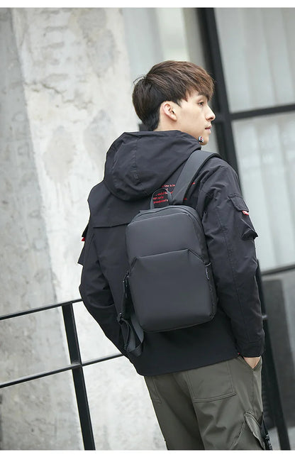 Mini Canvas Men’s Backpack – Black Rucksack, Waterproof School & Travel Bag