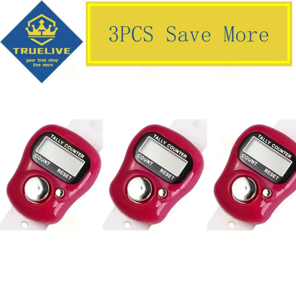 1/3/5PCS Mini Digital Finger Counter – Electronic Tally Clicker Ring for Knitting, Rows, Stroke & More