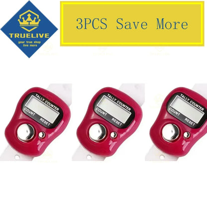 1/3/5PCS Mini Digital Finger Counter – Electronic Tally Clicker Ring for Knitting, Rows, Stroke & More