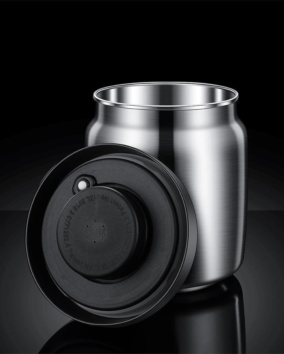 Vacuum Sealed Coffee Bean Storage Tank – 304 Stainless Steel Moisture-Proof Food Jar for Home